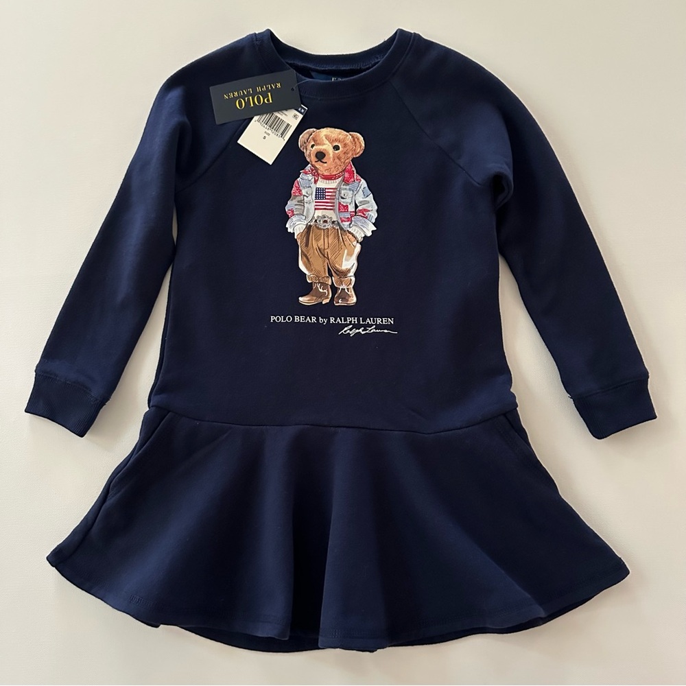 Polo Ralph Lauren Girls 5 Bear Dress NWT